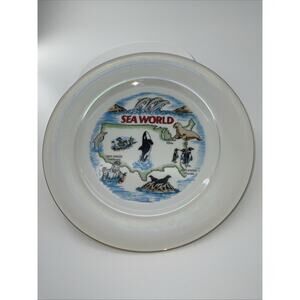 Sea World Vintage Plate Japan 1974 Collectible